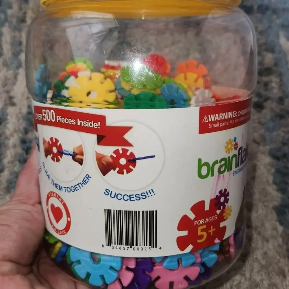 VIAHART Official Brain Flakes Interlocking Plastic Disc STEM Set || EUC